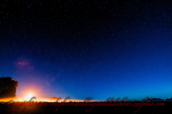 Stars, Odd Shaped Clouds, The Moon & Farms