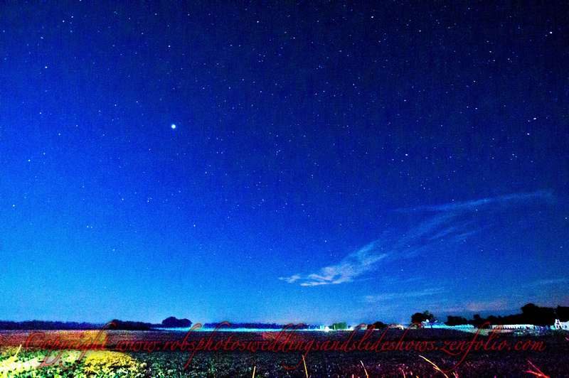 Stars, Odd Shaped Clouds, The Moon & Farms