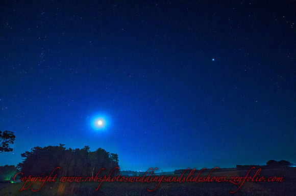 Stars, Odd Shaped Clouds, The Moon & Farms