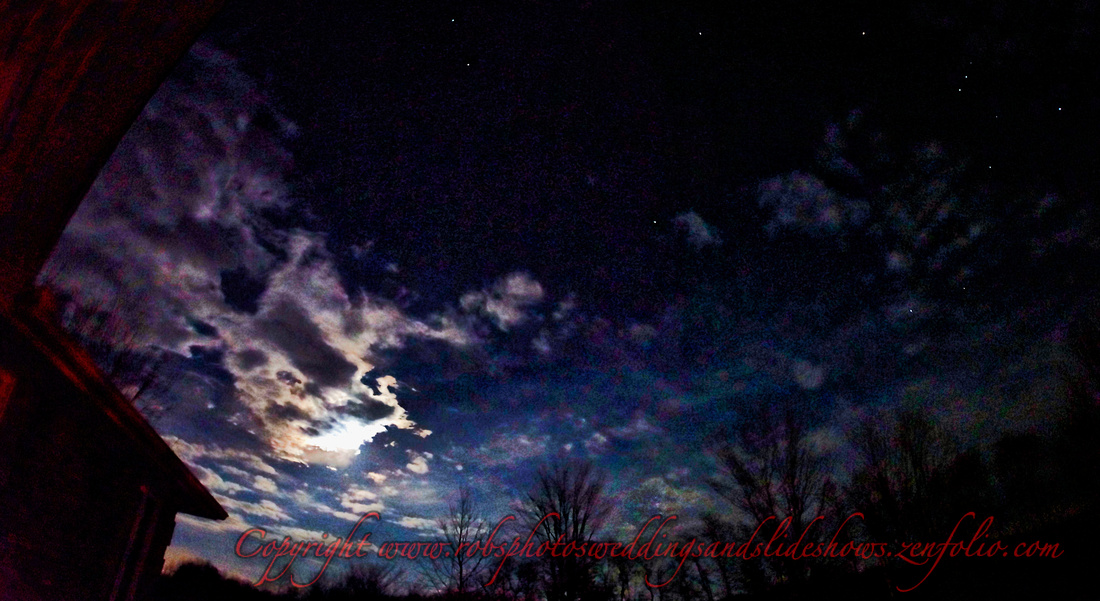 Cloudface, Moon & Orion's Belt Panorama